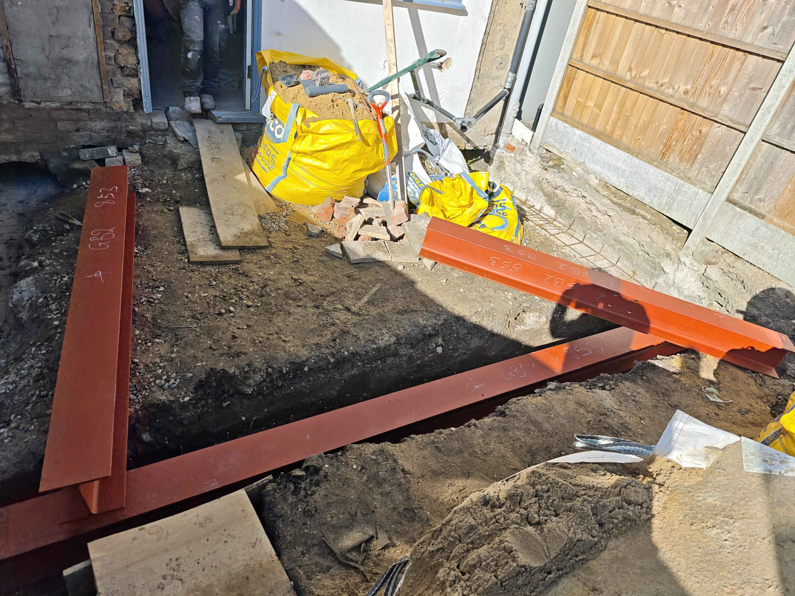 Walthamstow E17 — Steelwork during construction