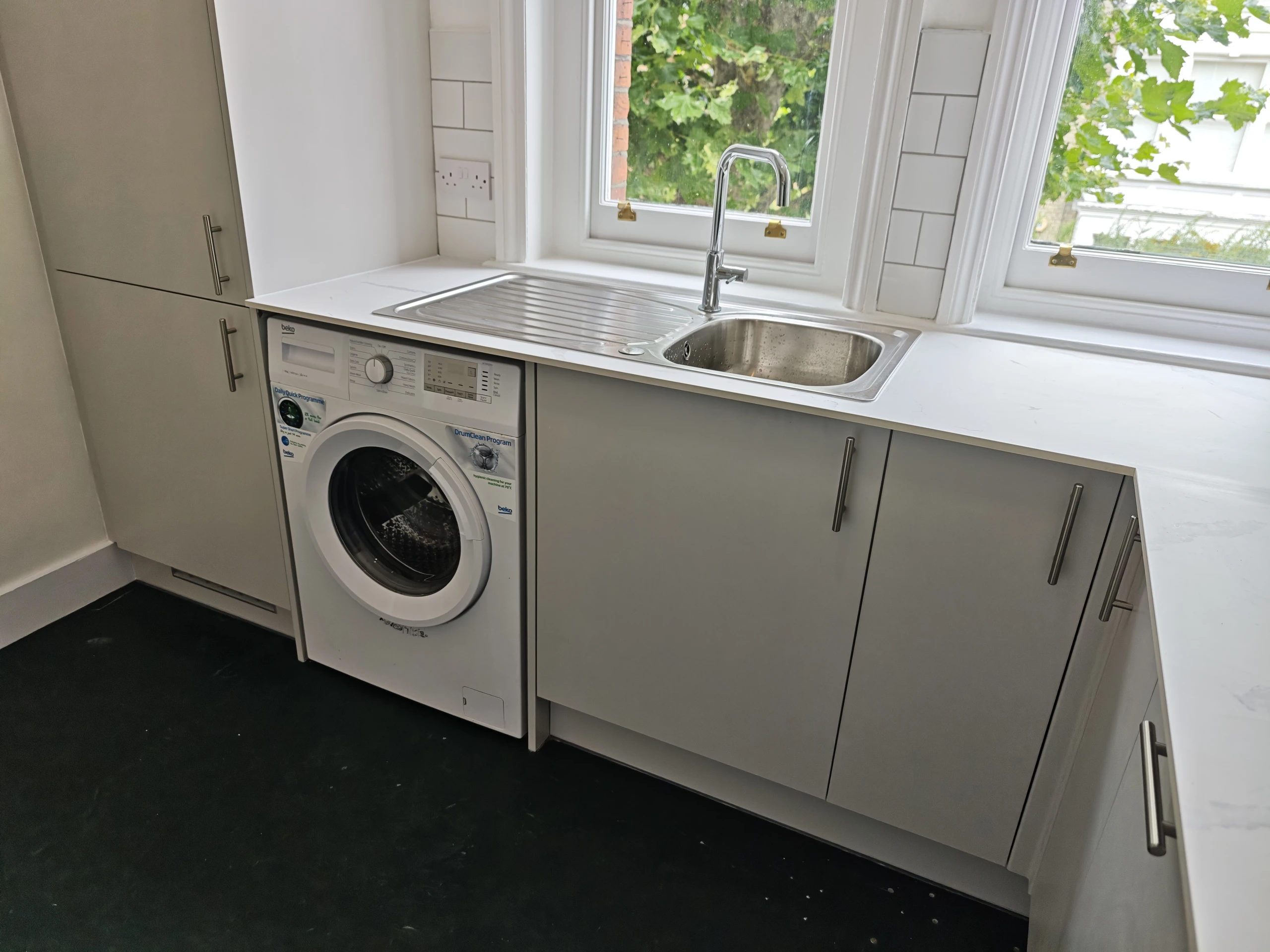 London W9 — Finished kitchen beneath the windows
